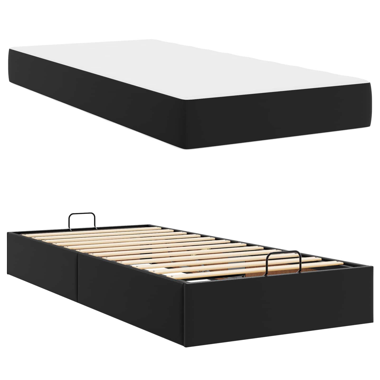 Bedframe met matras Anders 2 pcs Zwart PVC – afbeelding 6