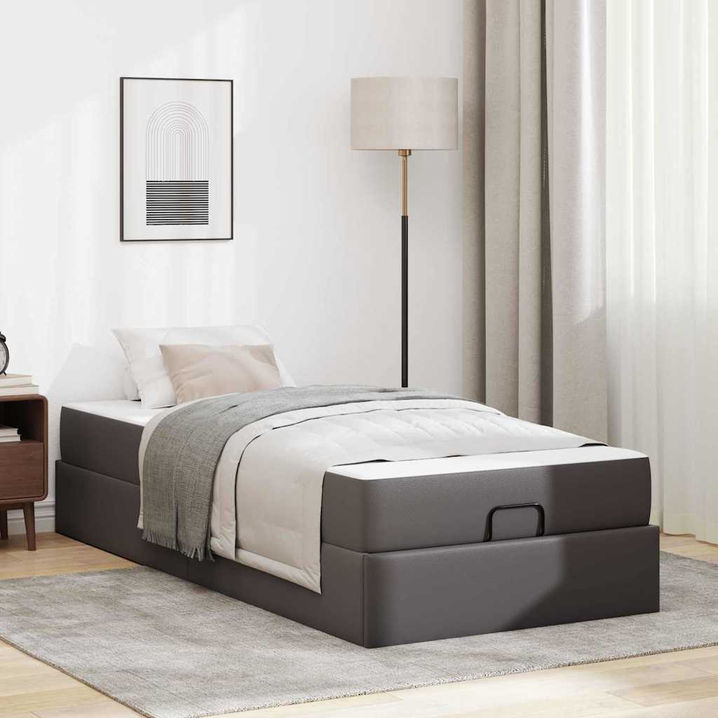 Bedframe met matras Anders 2 pcs Grijs PVC – afbeelding 1