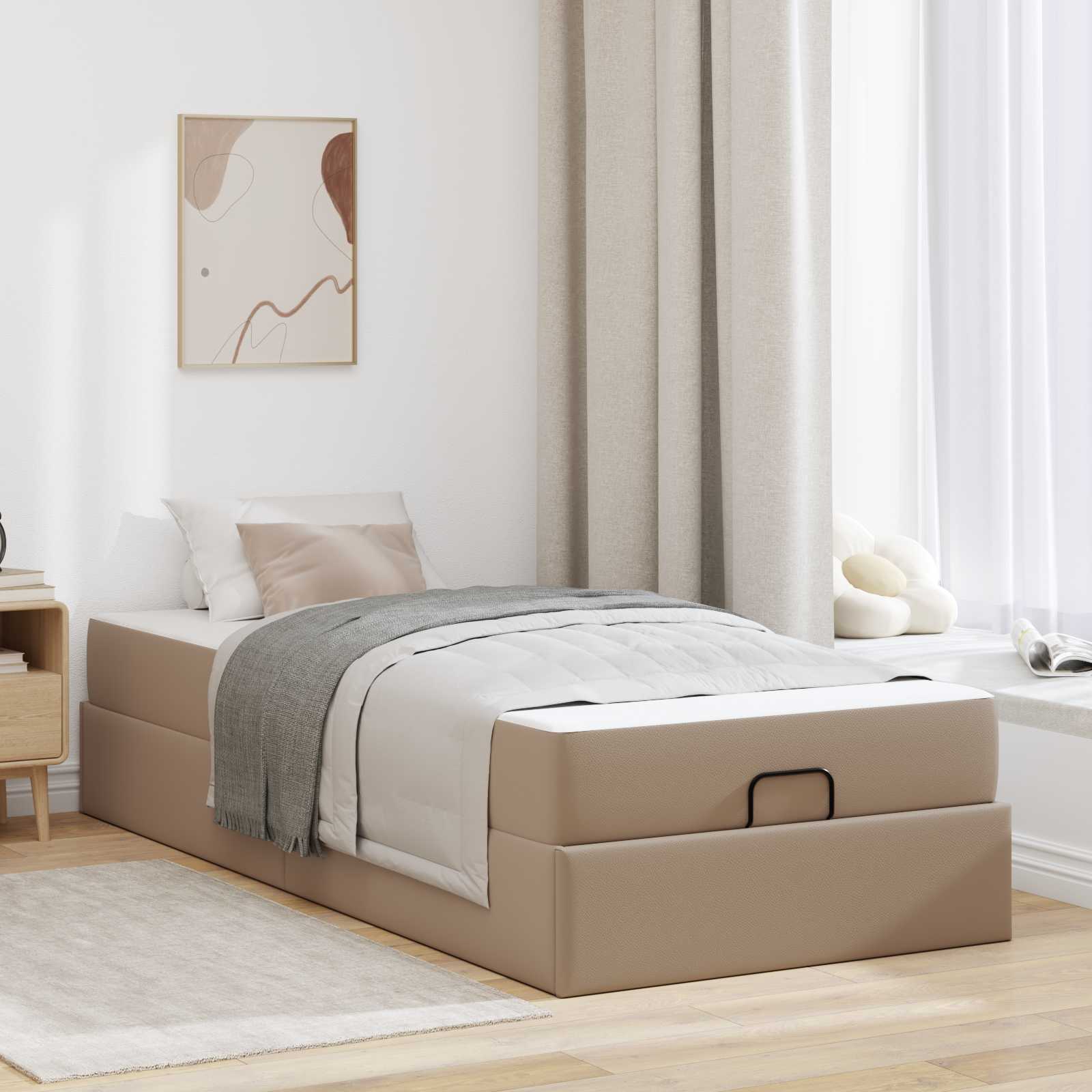 Bedframe met matras Anders 2 pcs Tan PVC – afbeelding 1