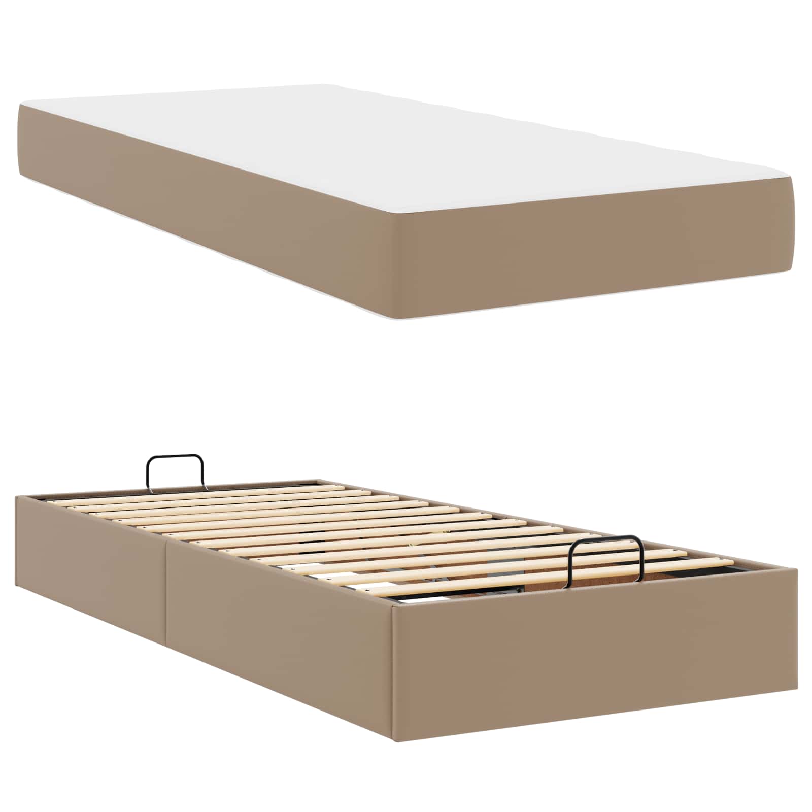 Bedframe met matras Anders 2 pcs Tan PVC – afbeelding 6