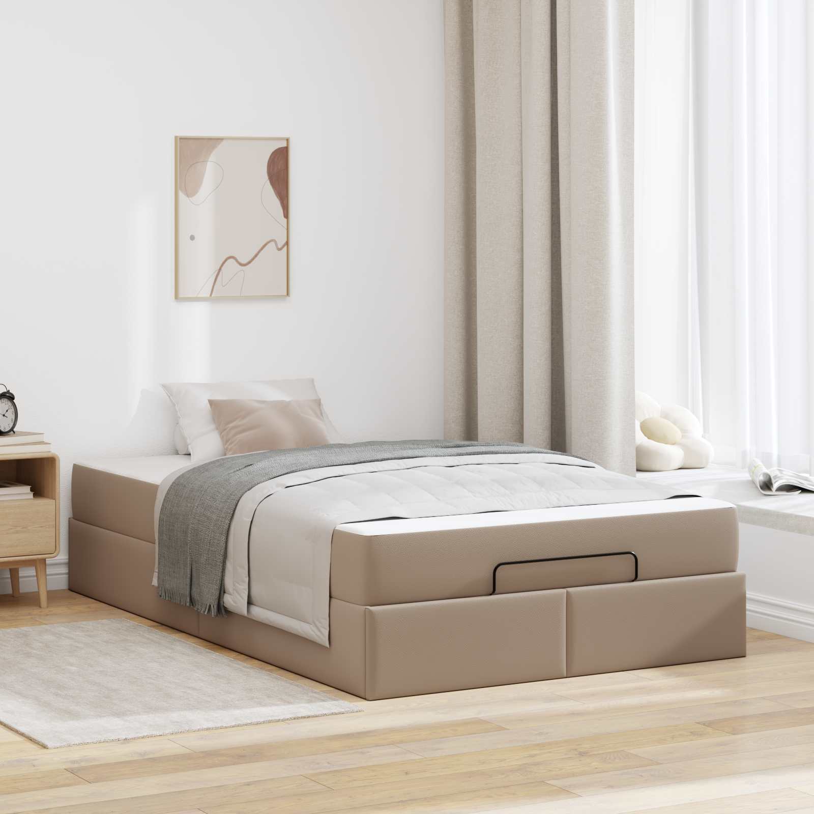 Bedframe met matras Anders 2 pcs Tan PVC – afbeelding 1