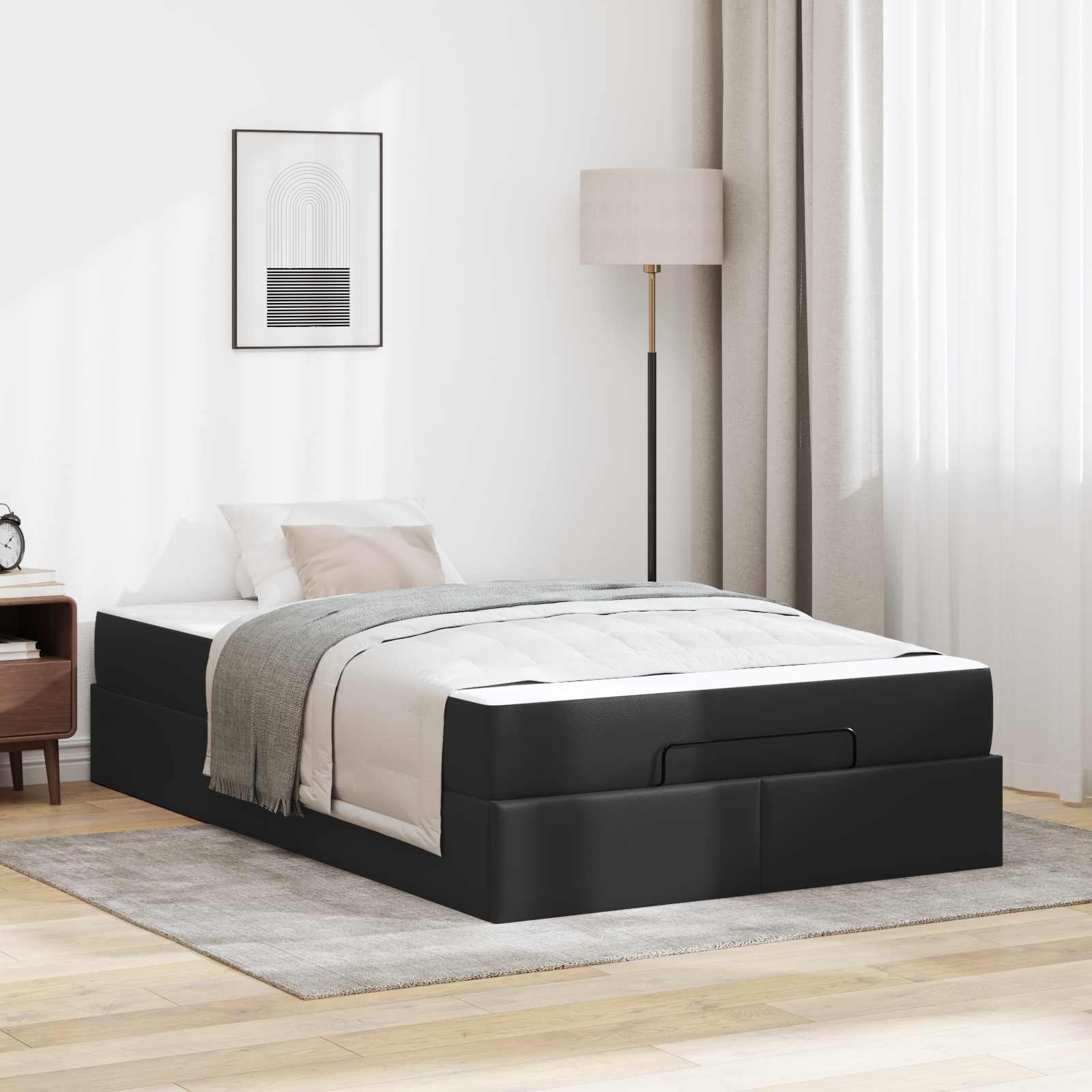 Bedframe met matras Anders 2 pcs Zwart PVC – afbeelding 1