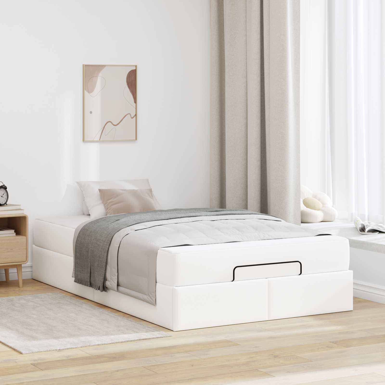 Bedframe met matras Anders 2 pcs Wit PVC – afbeelding 1
