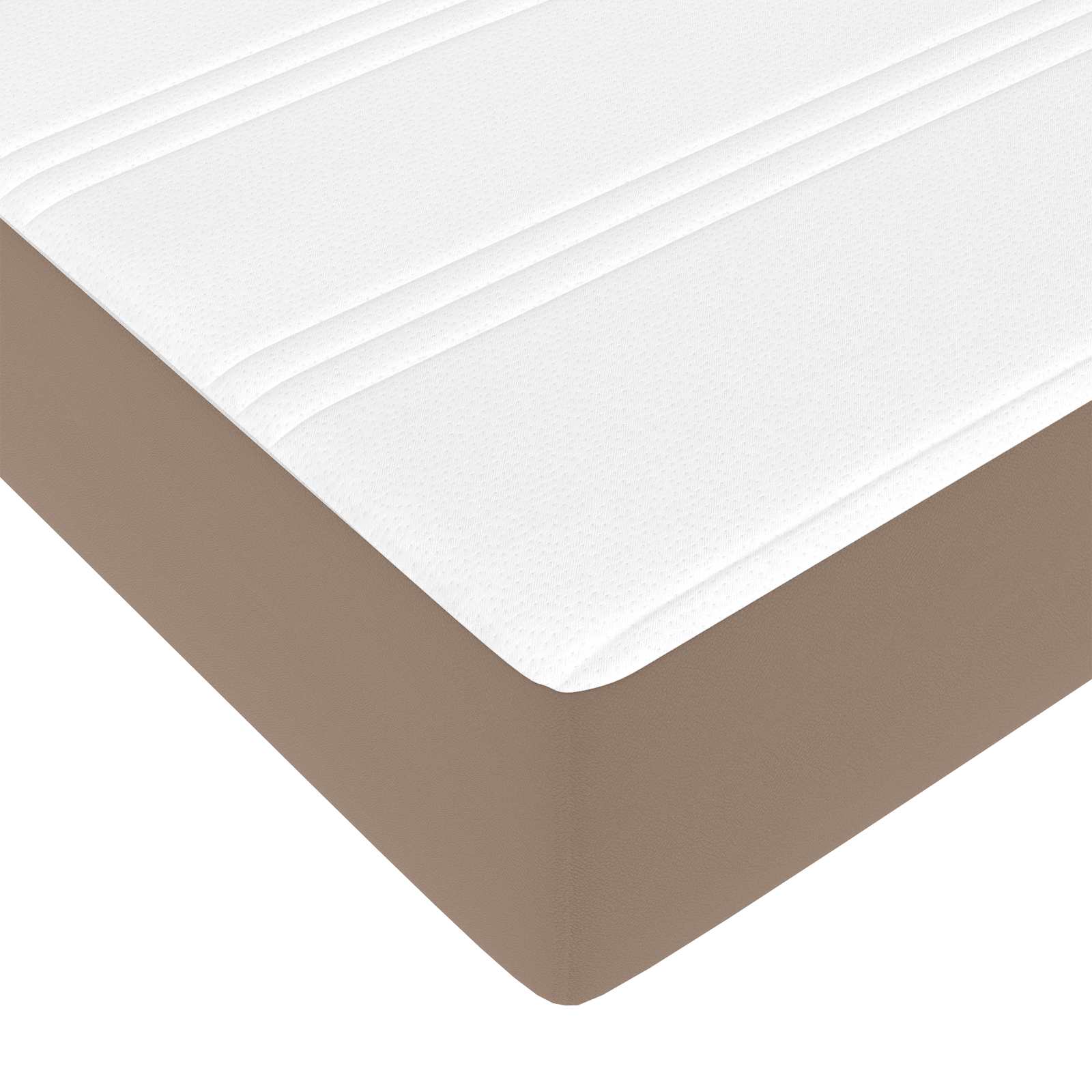 Bedframe met matras met matras 2 pcs Tan PVC – afbeelding 11