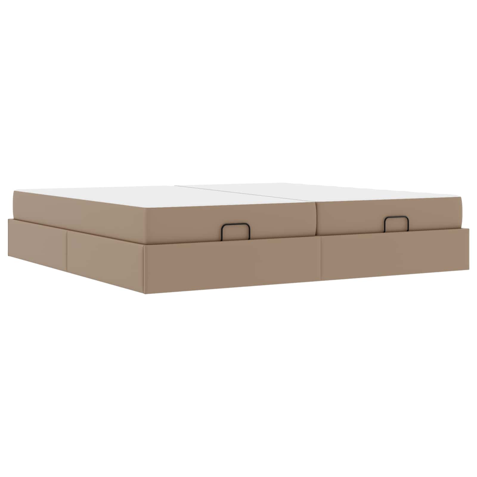 Bedframe met matras met matras 2 pcs Tan PVC – afbeelding 2