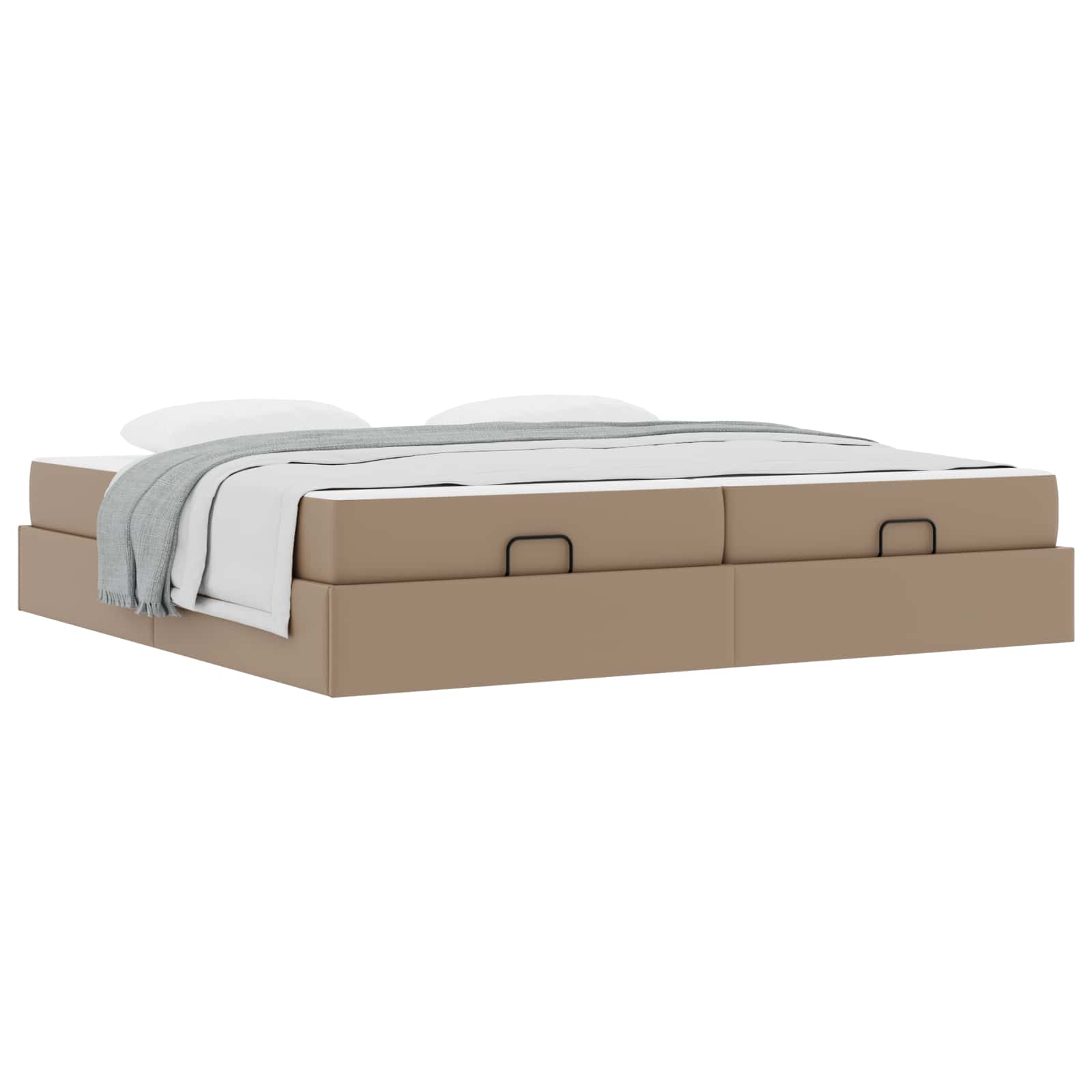 Bedframe met matras met matras 2 pcs Tan PVC – afbeelding 3
