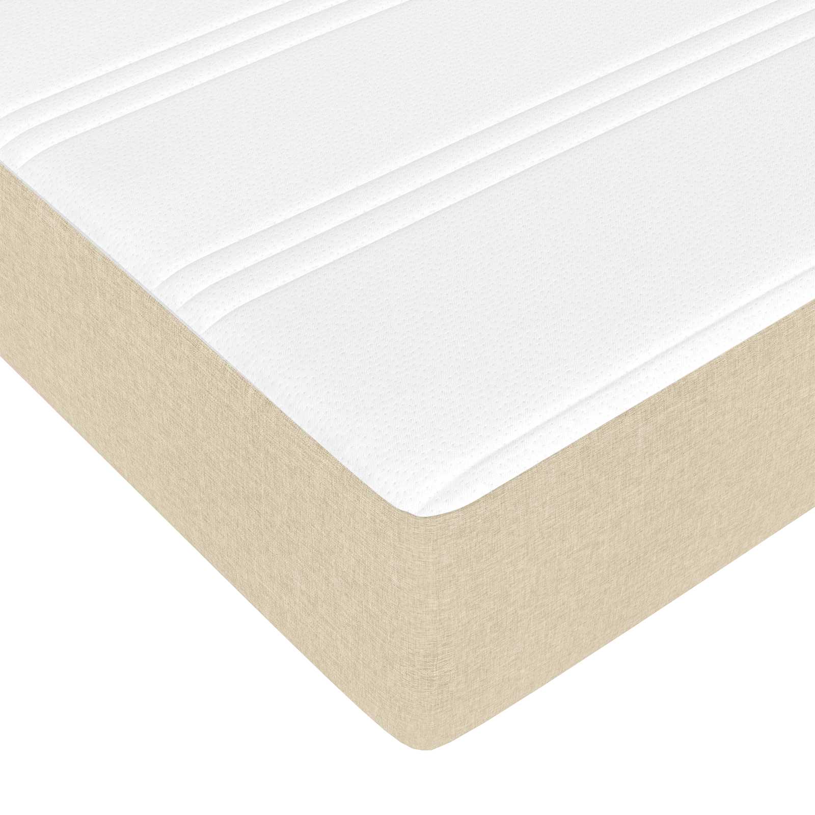 Bedframe met matras 2 st Crème Stof – afbeelding 11