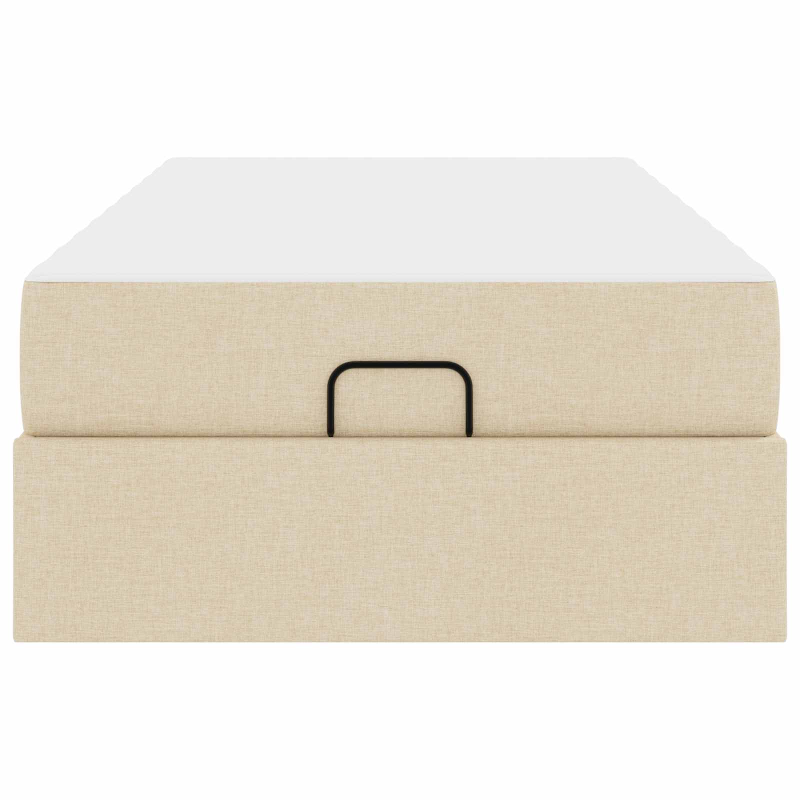 Bedframe met matras 2 st Crème Stof – afbeelding 7