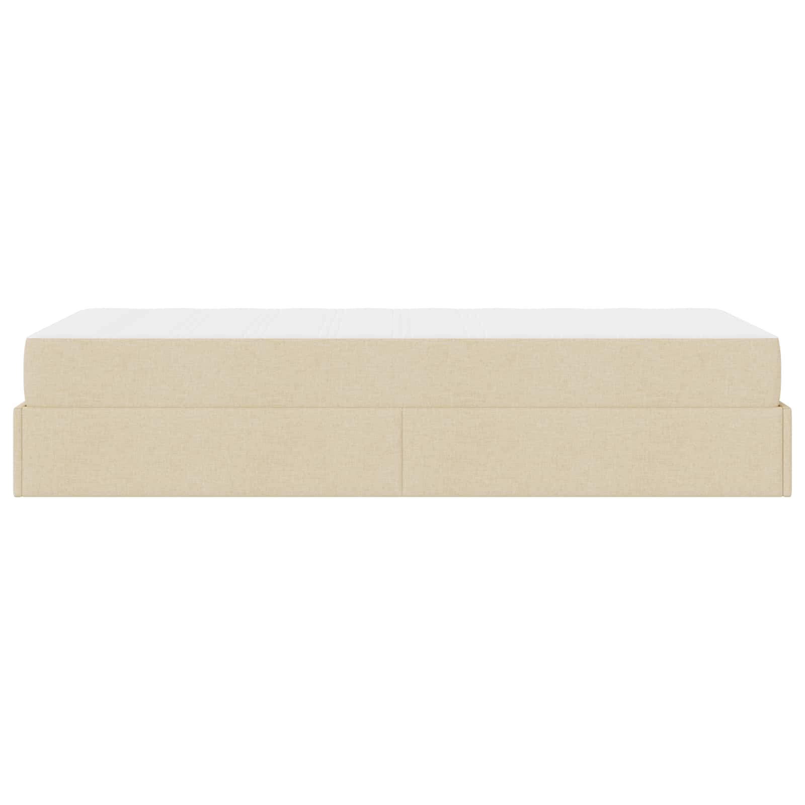Bedframe met matras 2 st Crème Stof – afbeelding 8
