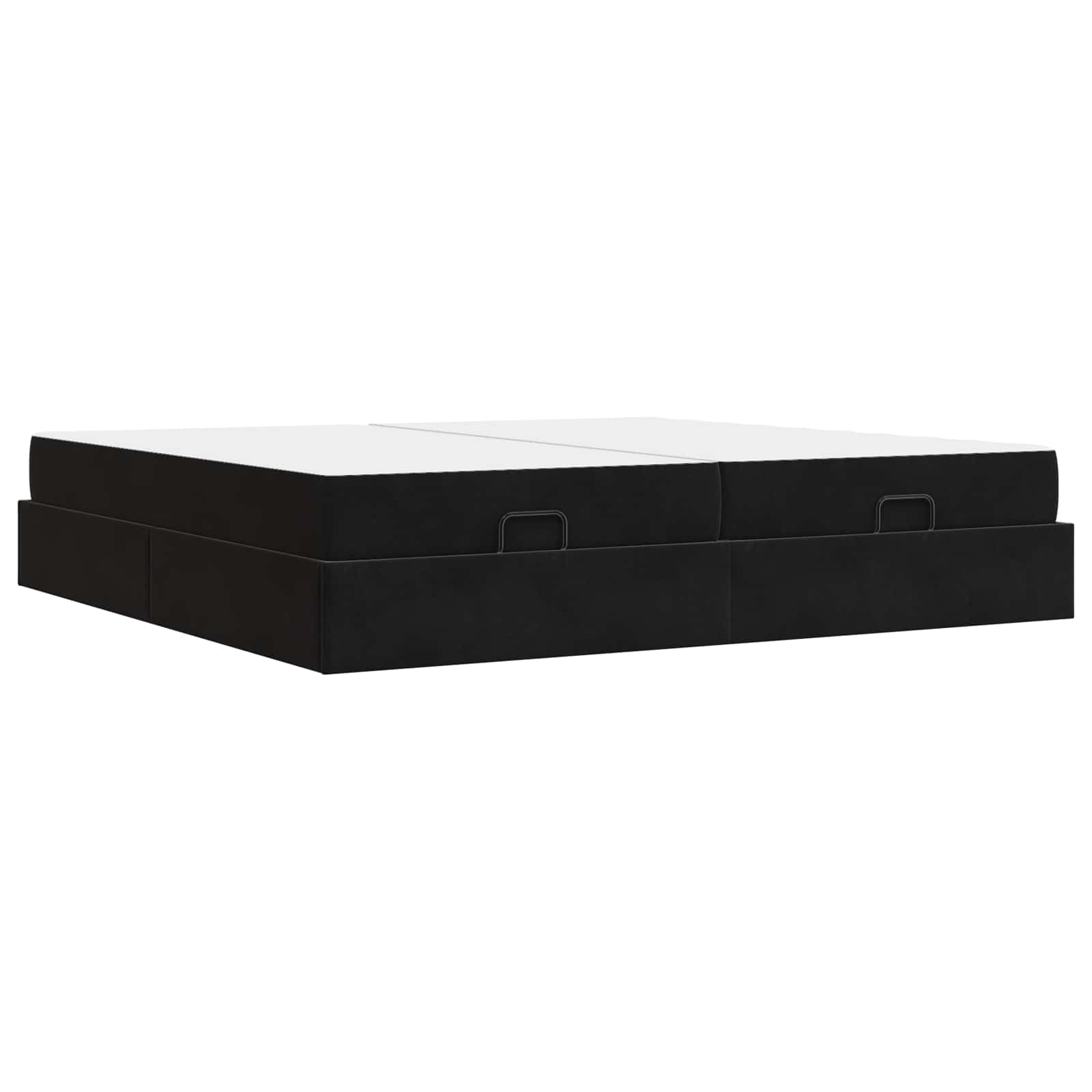 Bedframe met matras met matras 2 pcs Zwart Fluweel – afbeelding 7