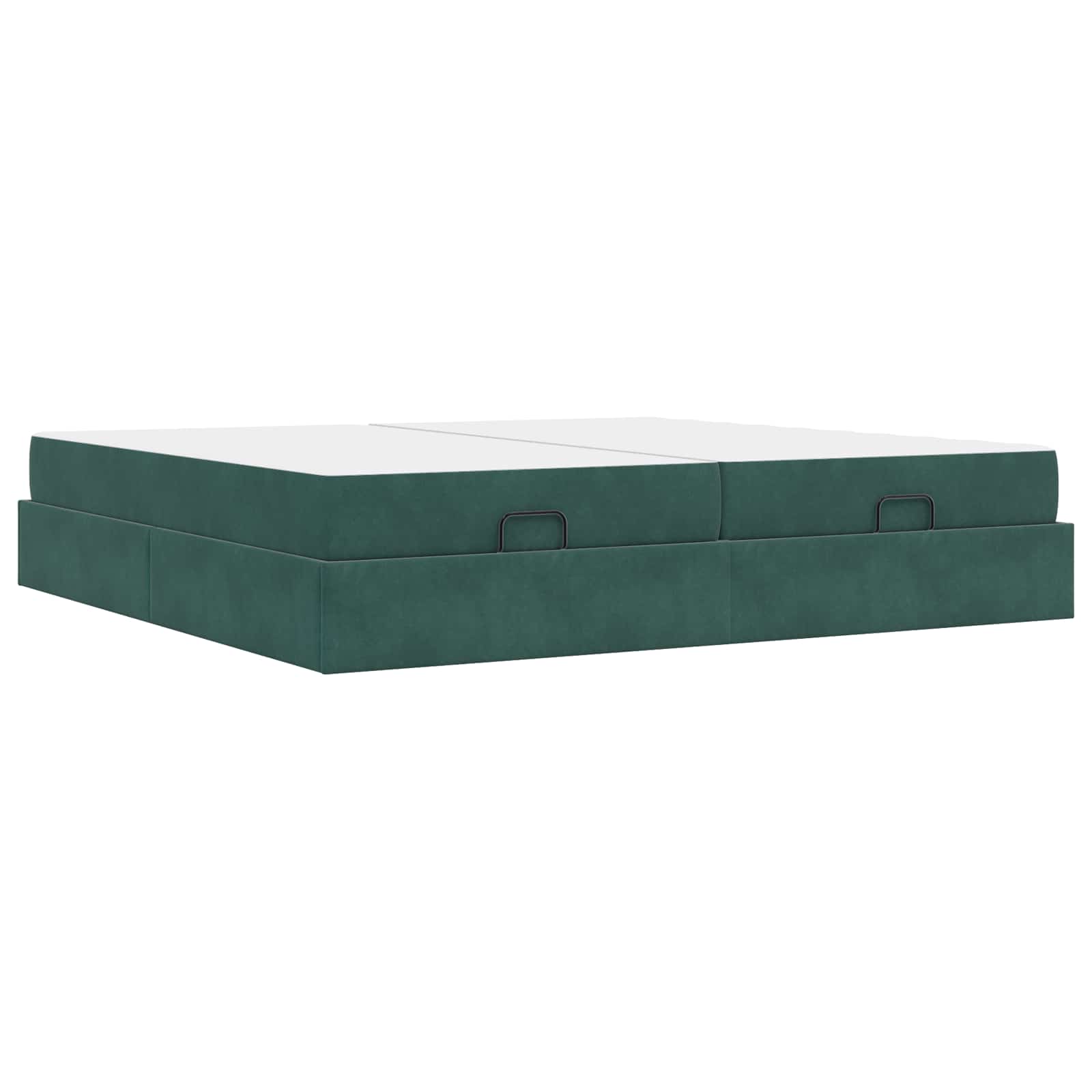 Bedframe met matras 2 st Groen Fluweel – afbeelding 7