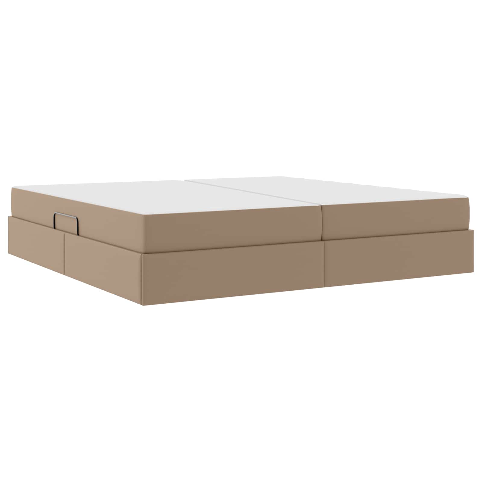 Opslag bed met matras met matras 2 pcs Cappuccino Leer – afbeelding 10