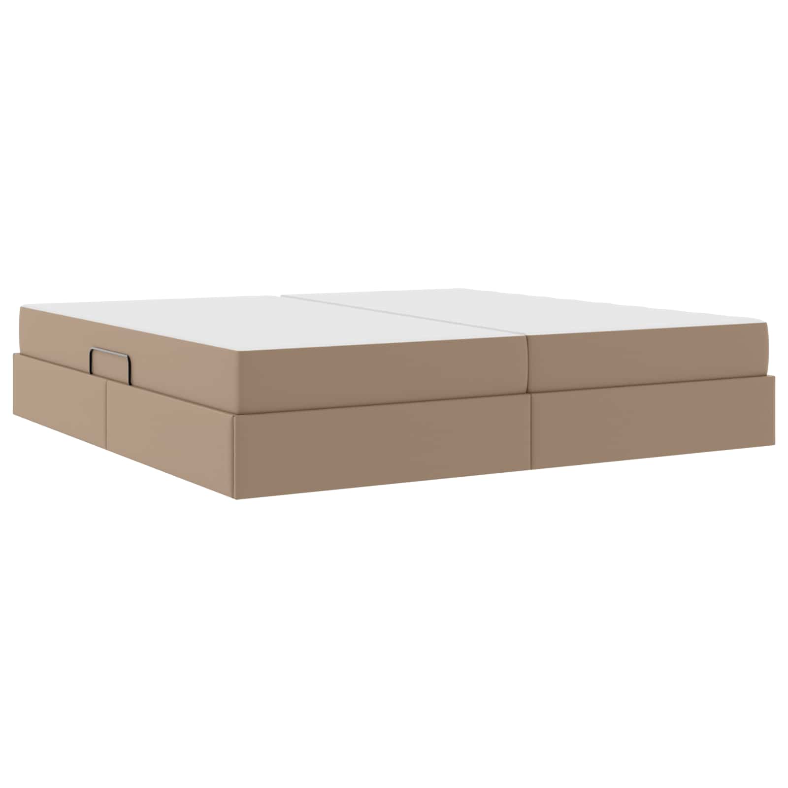 Opslag bed met matras met matras 2 pcs Cappuccino Leer – afbeelding 5