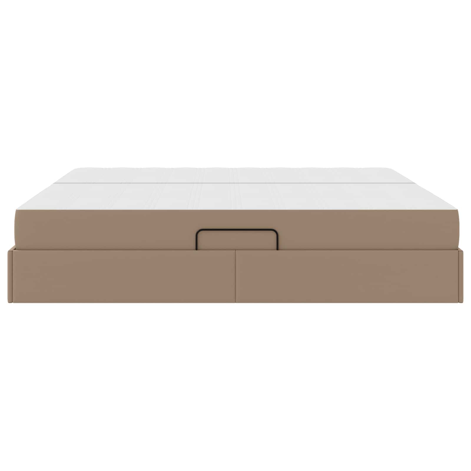 Opslag bed met matras met matras 2 pcs Cappuccino Leer – afbeelding 9