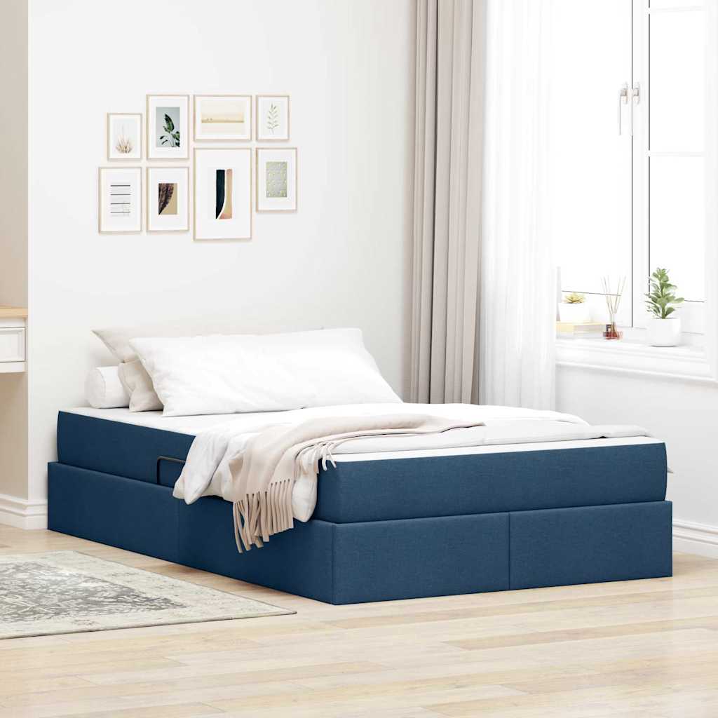 Opbergbed met matras met matras Blauw 120 x 200 cm Polyester – afbeelding 1