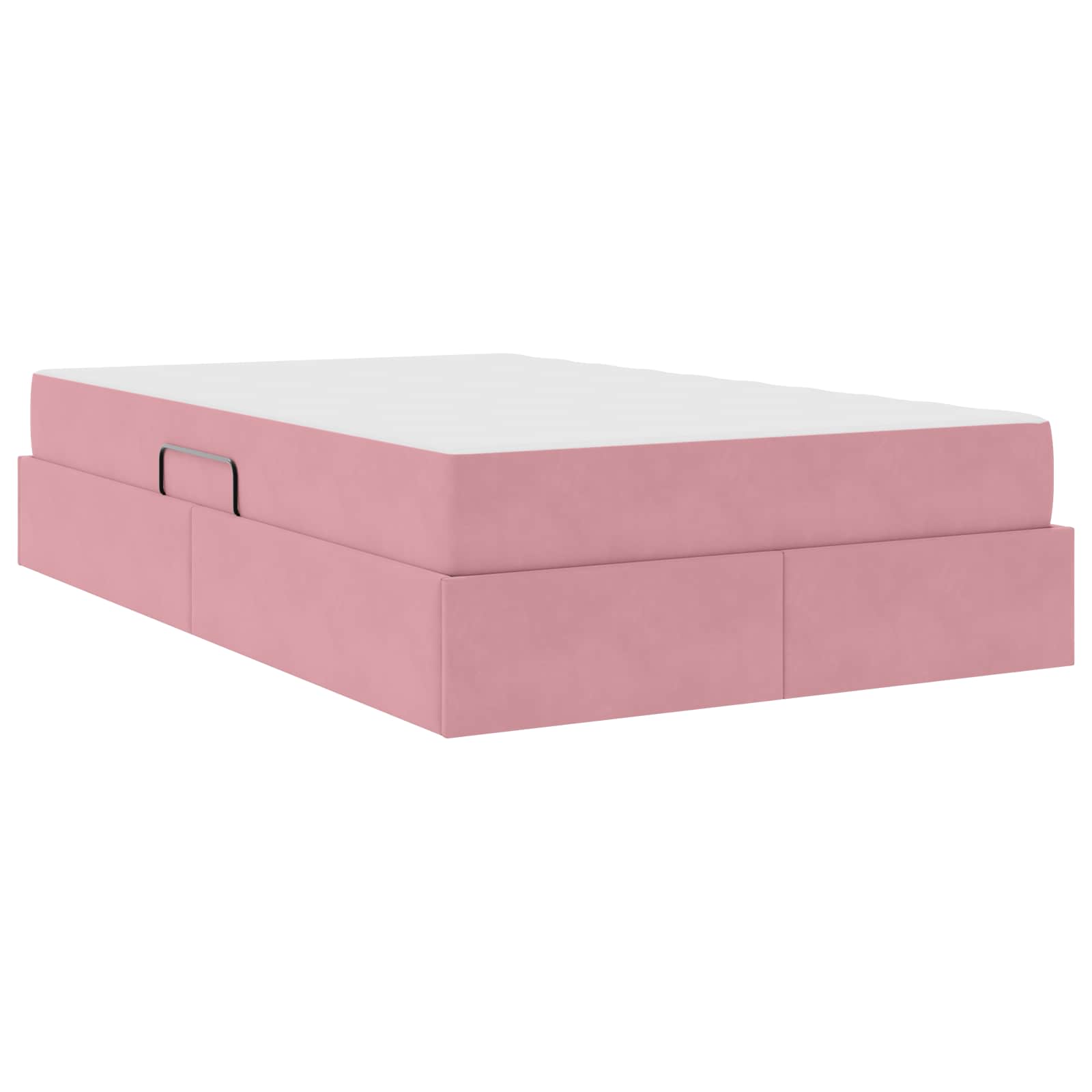Opbergbed met matras met matras Roze 120 x 190 cm Fluweel – afbeelding 10