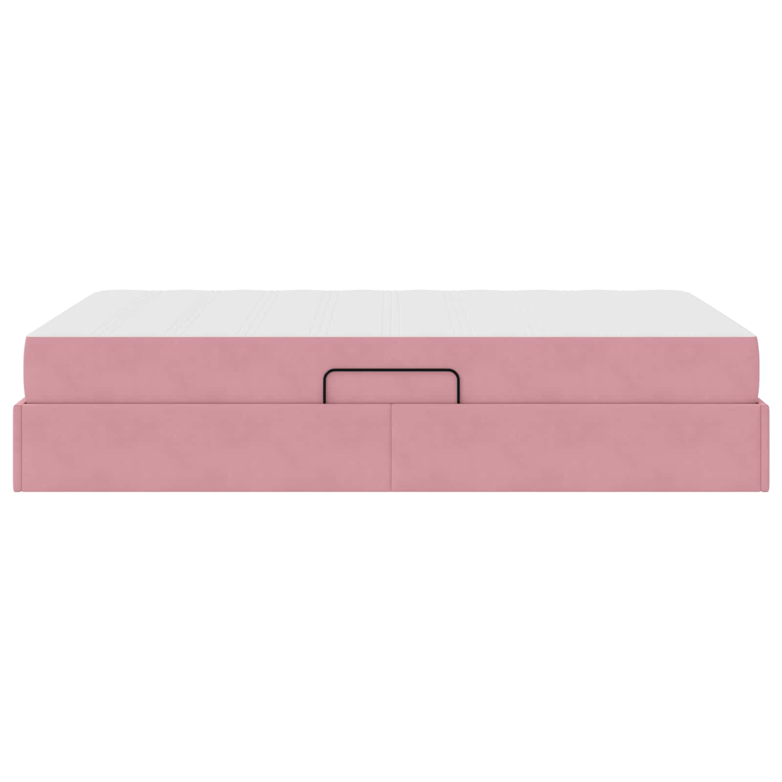 Opbergbed met matras met matras Roze 120 x 190 cm Fluweel – afbeelding 9