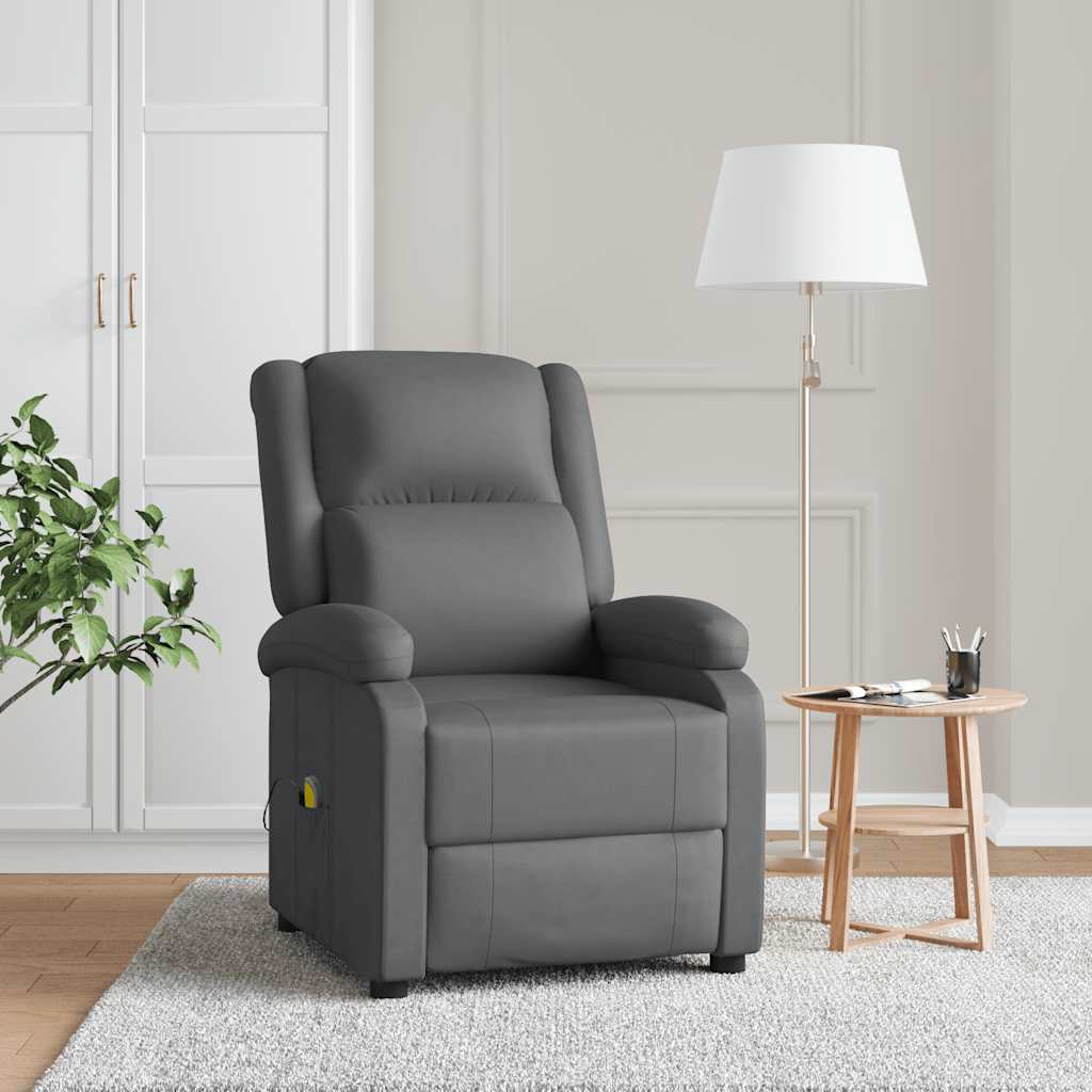 Massagestoel kunstleer grijs