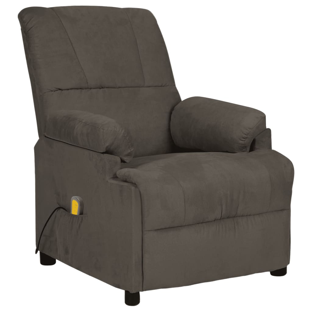 Massagestoel microvezelstof donkergrijs