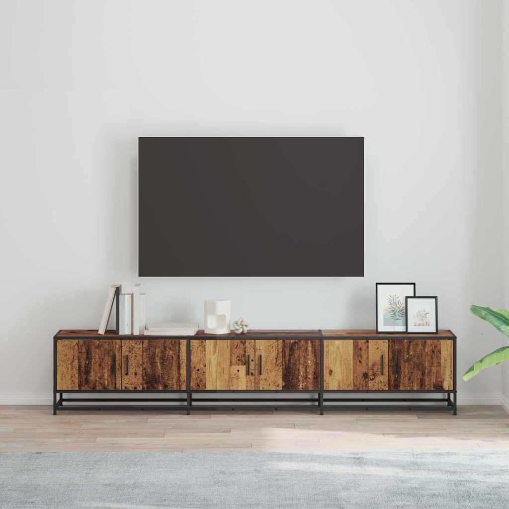 TV Eenheden 2 pcs Oud Hout 210 x 35 x 41 cm Bewerkt hout
