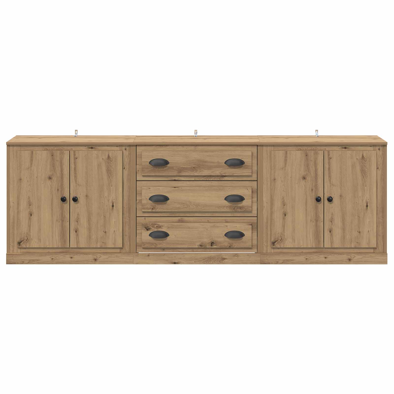 Dressoirs met lade 3 pcs Artisanaal eiken 210 x 35,5 x 67,5 cm – afbeelding 7