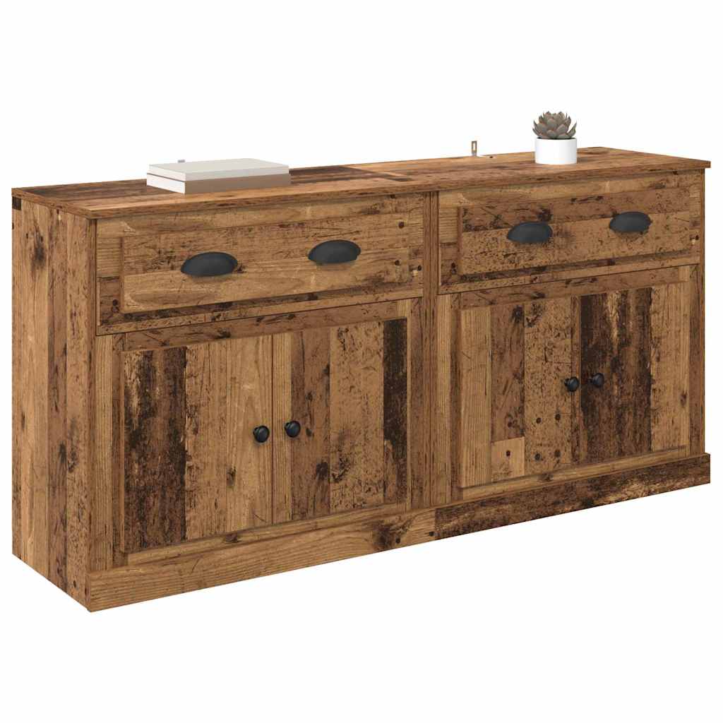Dressoirs 2 pcs Oud Hout 70 x 35,5 x 67,5 cm Bewerkt hout – afbeelding 3