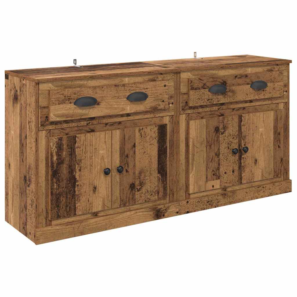 Dressoirs 2 pcs Oud Hout 70 x 35,5 x 67,5 cm Bewerkt hout – afbeelding 5