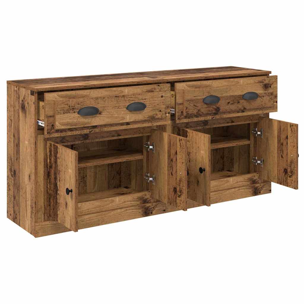 Dressoirs 2 pcs Oud Hout 70 x 35,5 x 67,5 cm Bewerkt hout – afbeelding 6