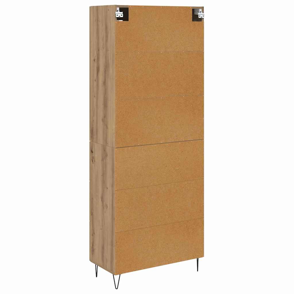 Hoge kast Artisan Eiken 69,5 x 34 x 90 cm Bewerkt hout – afbeelding 10