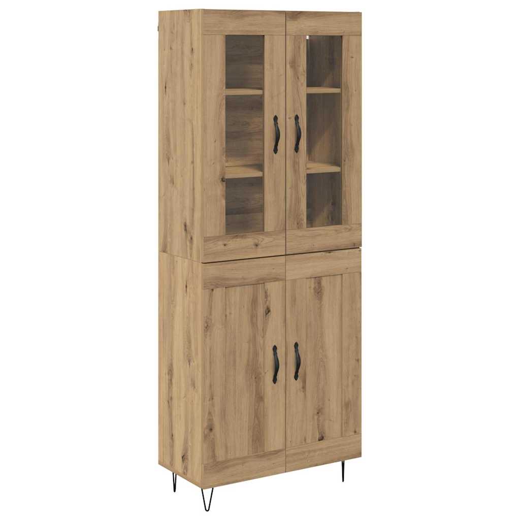 Hoge kast Artisan Eiken 69,5 x 34 x 90 cm Bewerkt hout – afbeelding 2