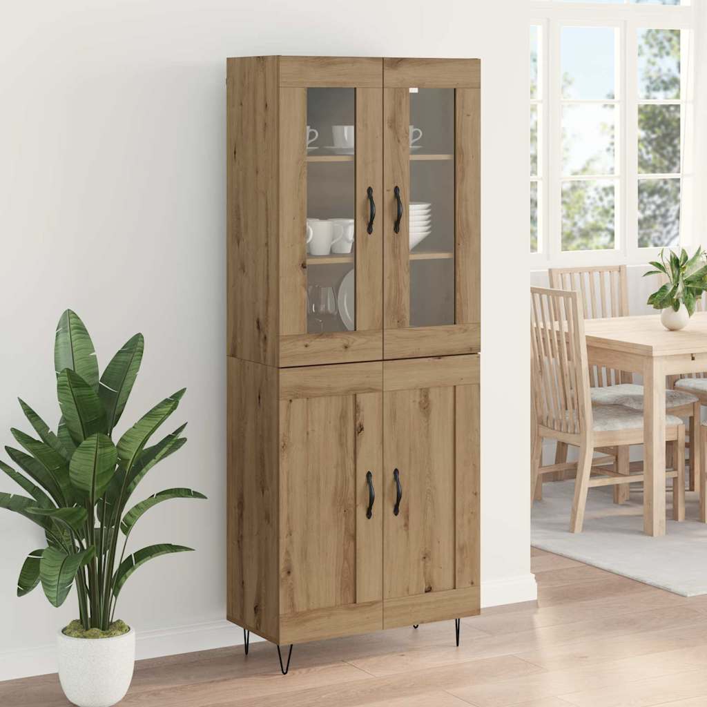 Hoge kast Artisan Eiken 69,5 x 34 x 90 cm Bewerkt hout – afbeelding 4