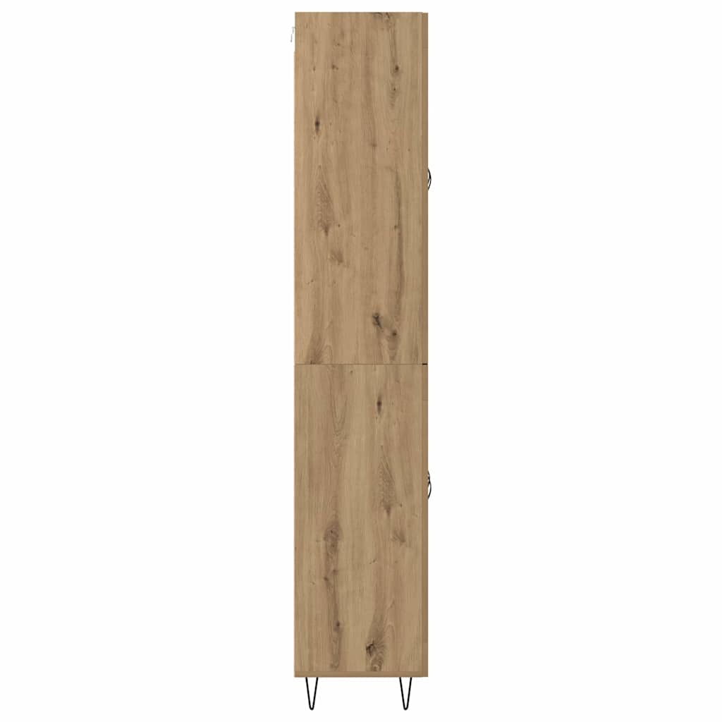 Hoge kast Artisan Eiken 69,5 x 34 x 90 cm Bewerkt hout – afbeelding 9