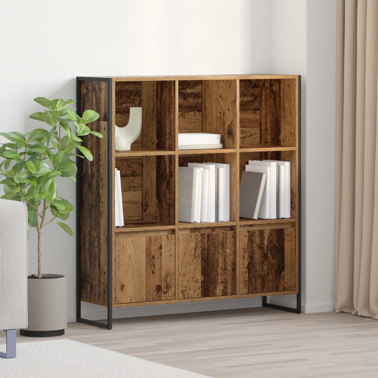 Boekenkast 2 pcs Oud Hout 99,5 x 30 x 108 cm Bewerkt hout