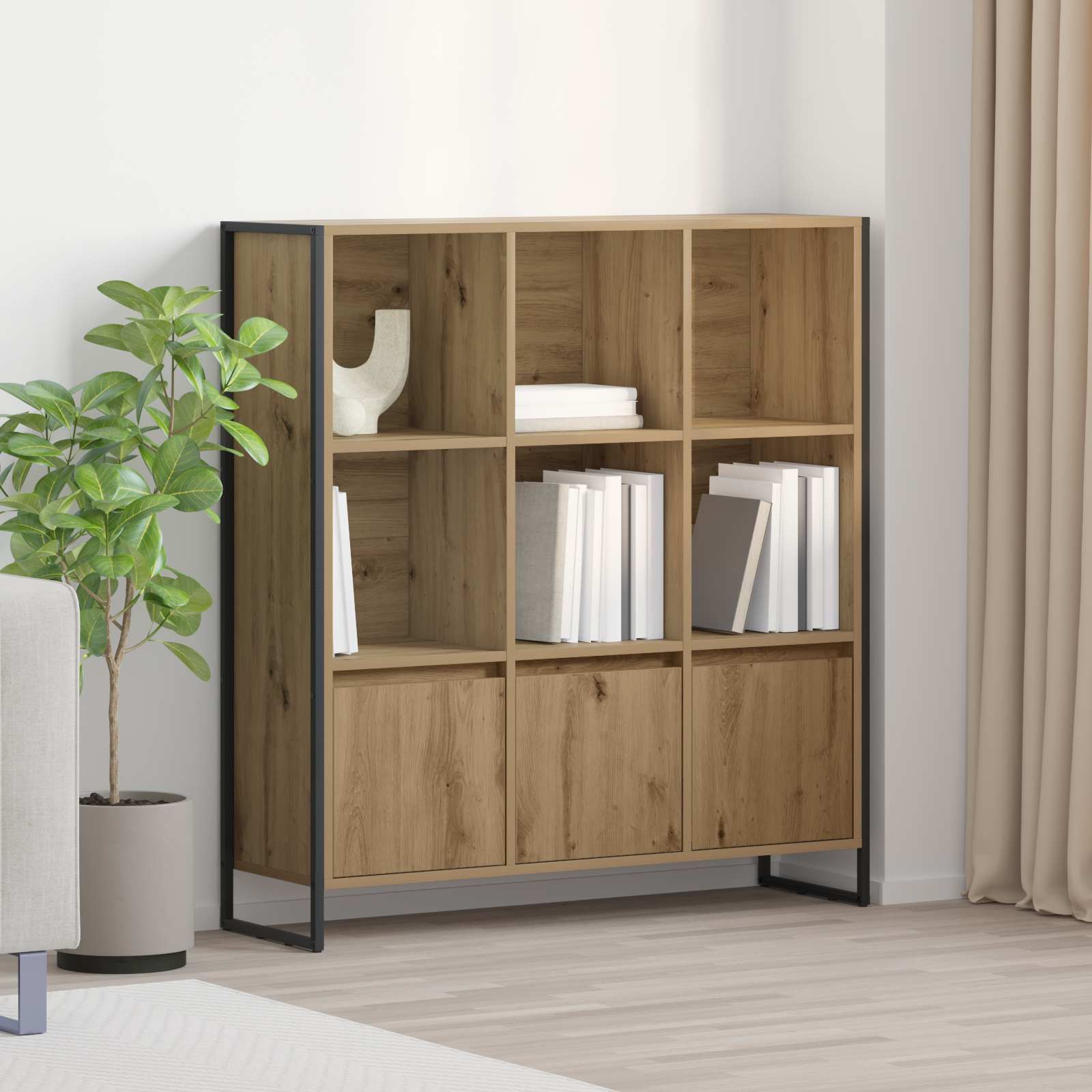 Boekenkast 2 pcs Ambachtelijk eiken 99,5 x 30 x 108 cm