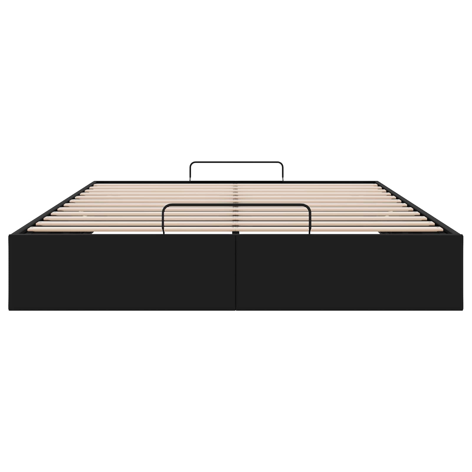 Ottoman Bedframe Zwart 153 x 203 cm Kunstleer – afbeelding 7