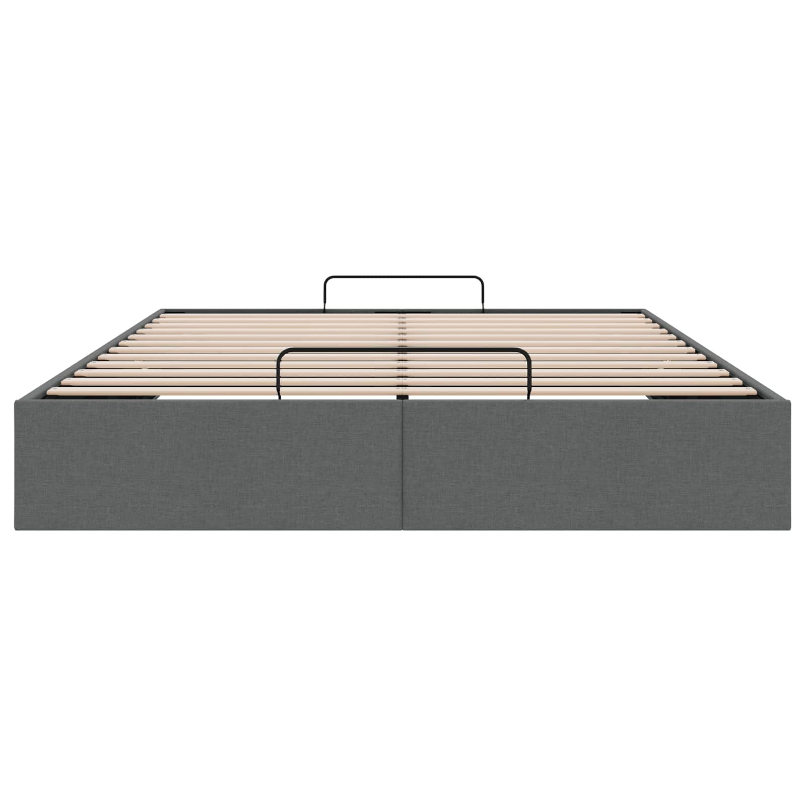 Ottoman Bedframe Donkergrijs 153 x 203 cm Stof – afbeelding 7