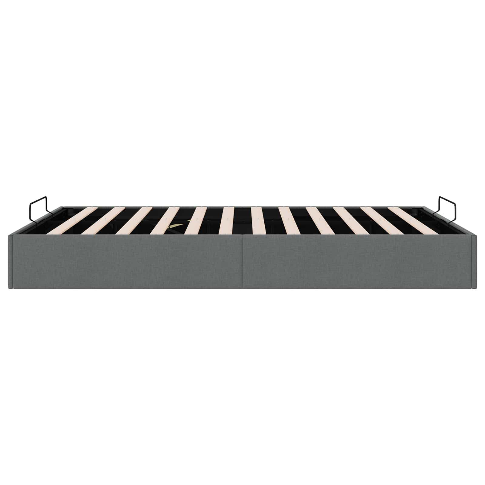 Ottoman Bedframe Donkergrijs 153 x 203 cm Stof – afbeelding 8