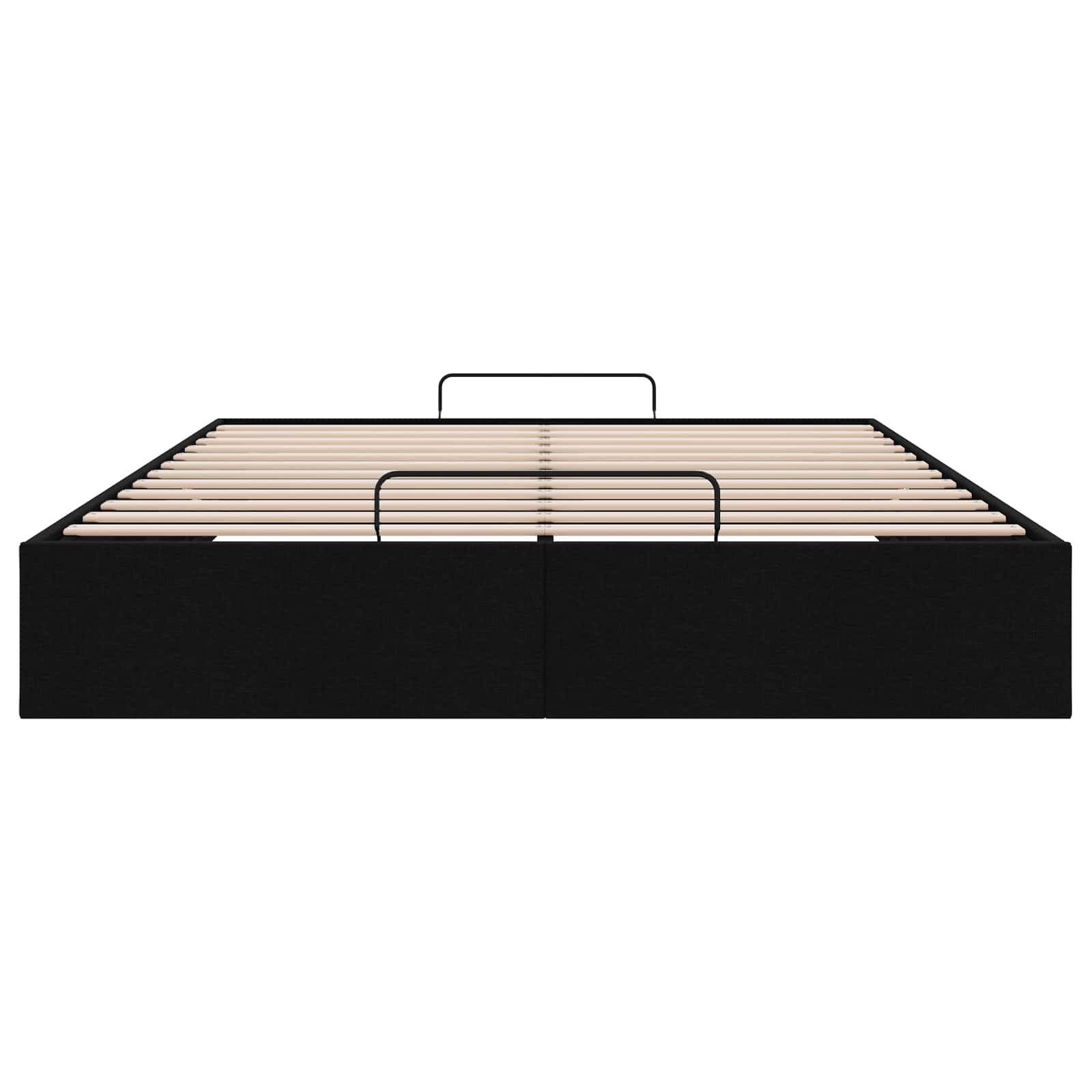 Ottoman Bedframe Zwart 153 x 203 cm Stof – afbeelding 7