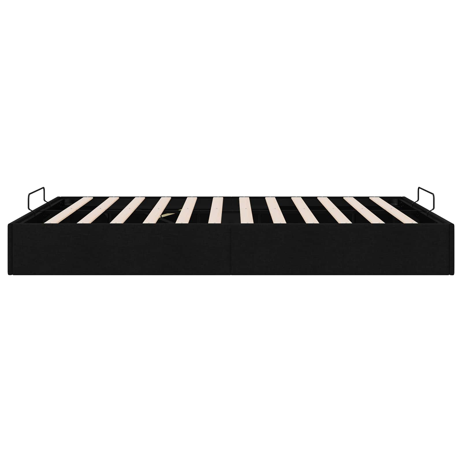 Ottoman Bedframe Zwart 153 x 203 cm Stof – afbeelding 8