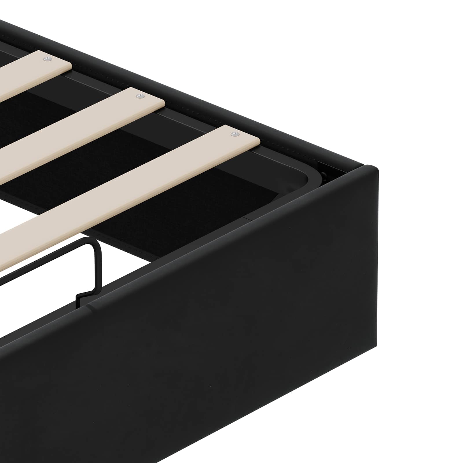 Ottoman Bedframe Zwart 153 x 203 cm Fluweel – afbeelding 10