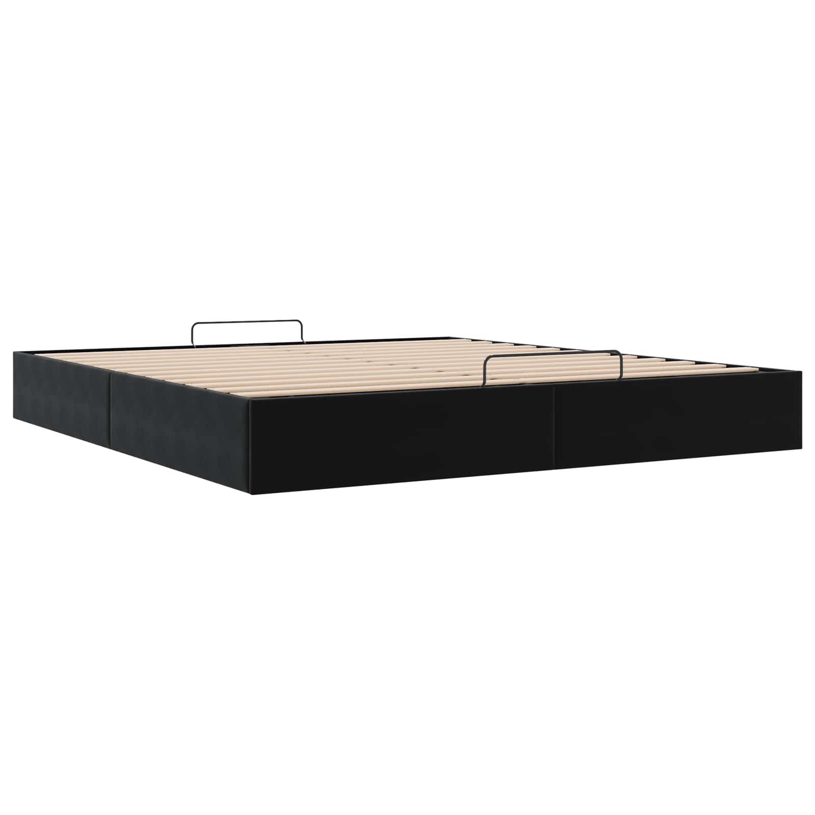 Ottoman Bedframe Zwart King size Fluweel – afbeelding 6