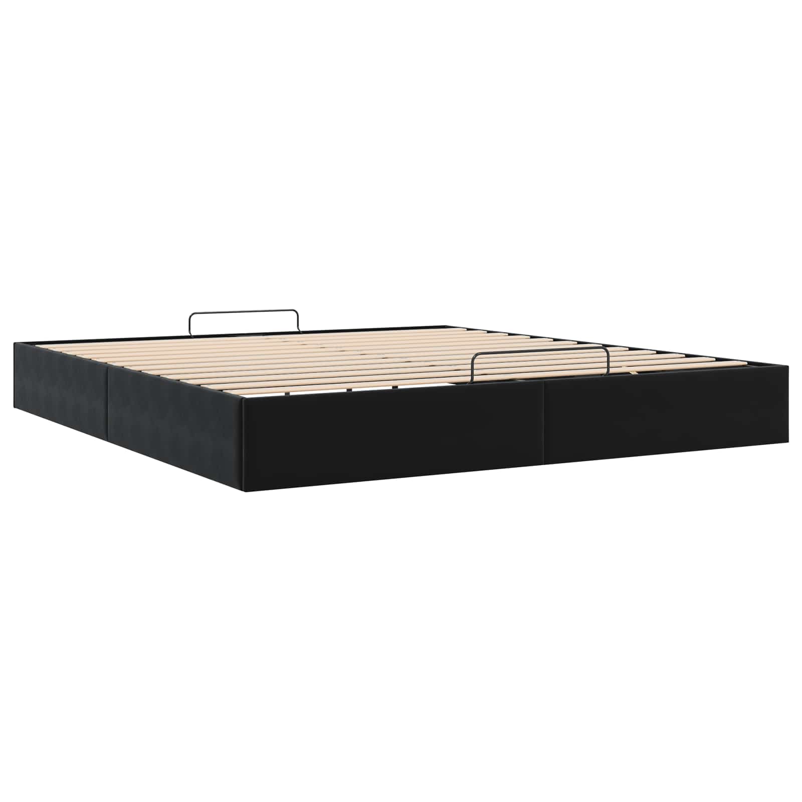 Ottoman Bedframe Zwart King size Fluweel – afbeelding 9