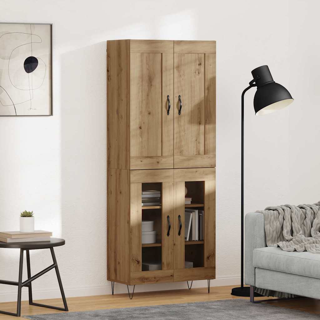 Hoge kast Artisan Eiken 69,5 x 34 x 180 cm Bewerkt hout