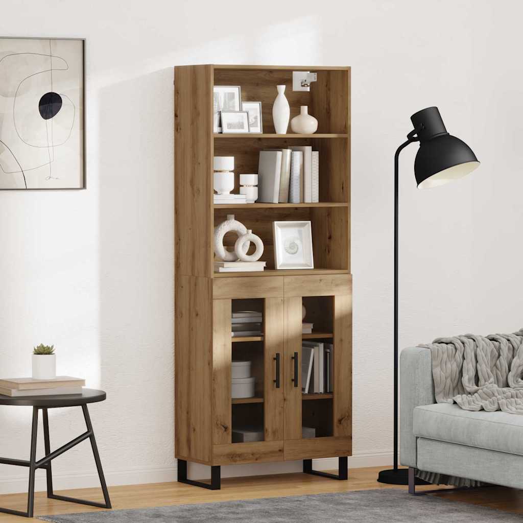 Hoge kast 2 pcs Artisan Eiken Bewerkt hout