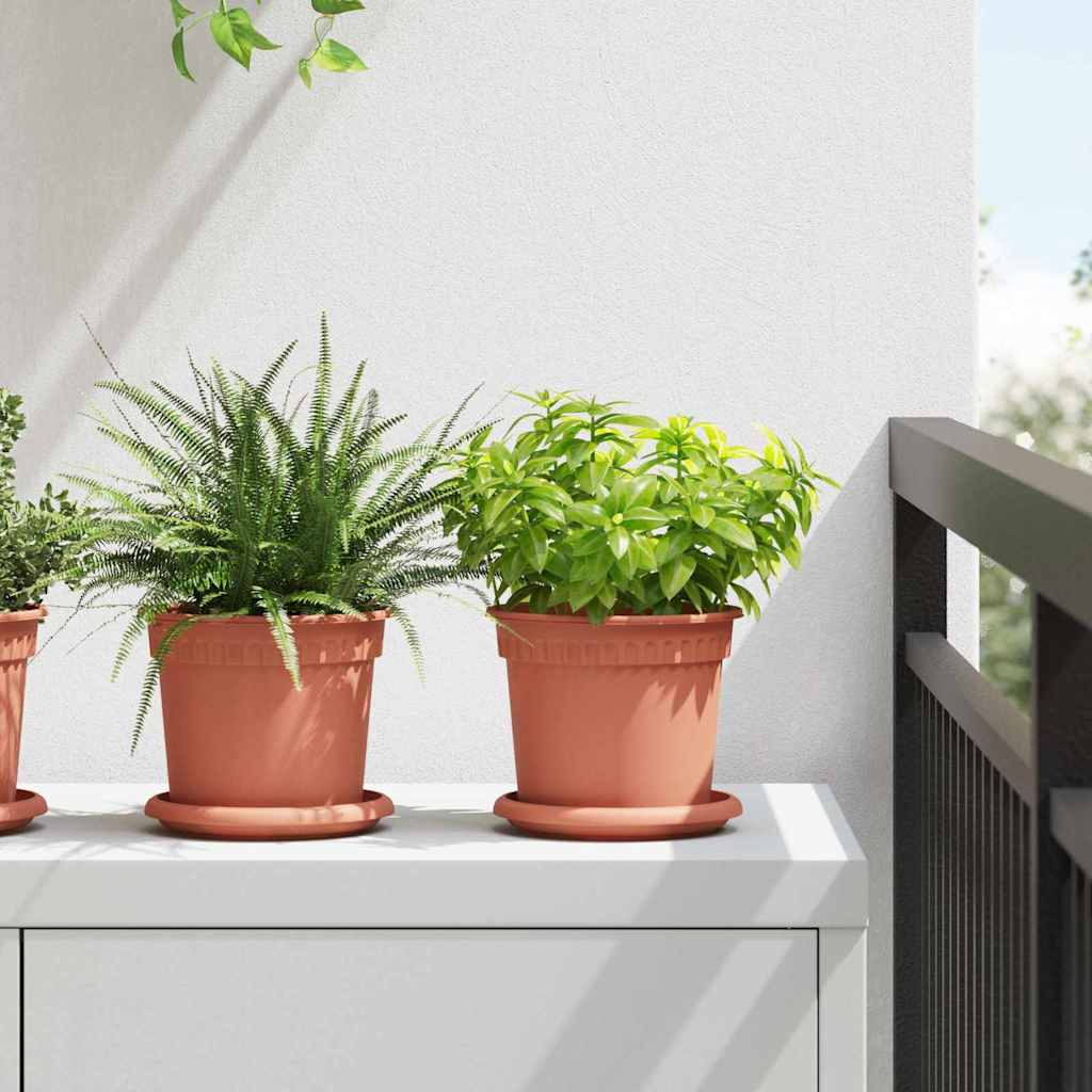 Plantenpotten 6 pcs Baksteenrood Ø 15 x 12 cm Kunststof