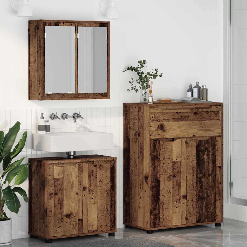 Badkamermeubelset 3 st Oud Hout 72,5 x 36,5 x 100 cm – afbeelding 4