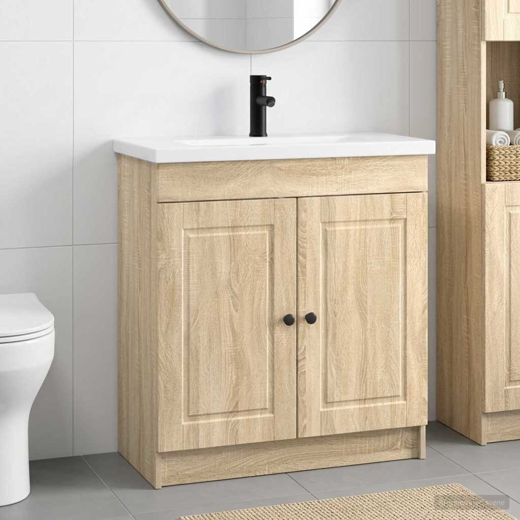 Badkamermeubelset Sonoma Eiken 56 x 37,5 x 81 cm Bewerkt hout