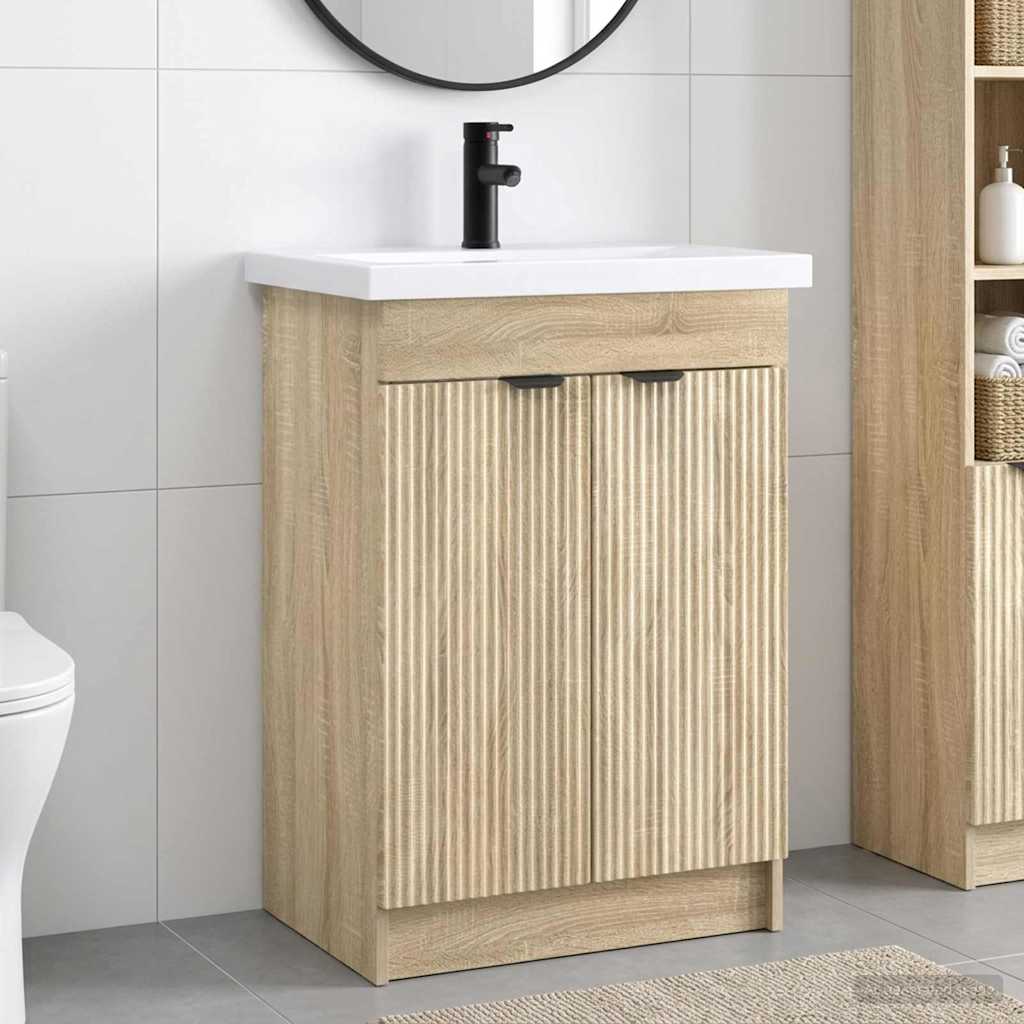 Badkamermeubelset Sonoma Eiken 78,5 x 37,5 x 81 cm Bewerkt hout