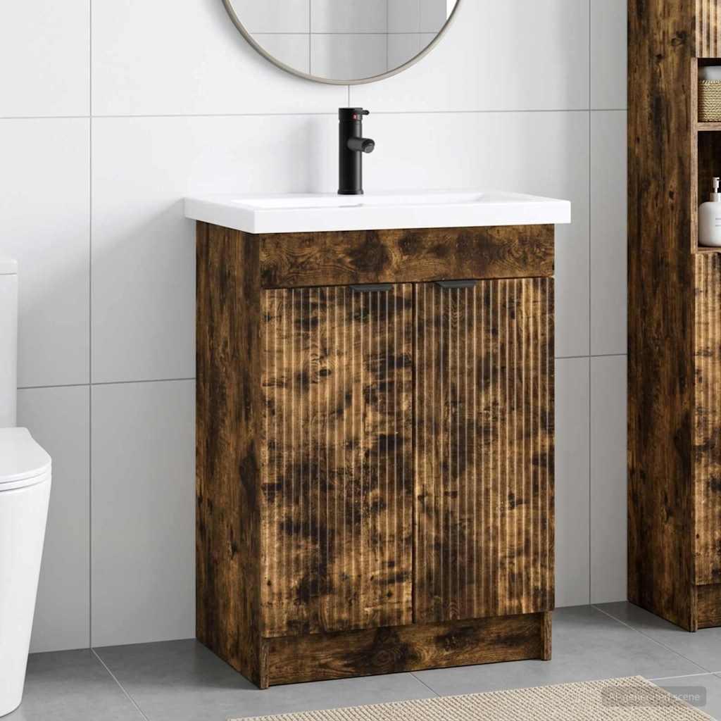 Badkamermeubelset Gerookt eiken 78,5 x 37,5 x 81 cm