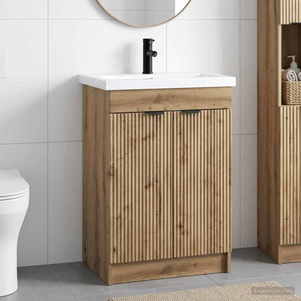 Badkamermeubelset Artisanaal eiken 78,5 x 37,5 x 81 cm